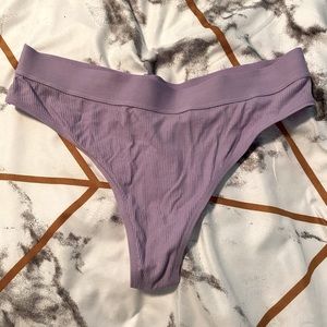 BootayBag high waisted, ribbed, purple thong panties, size M